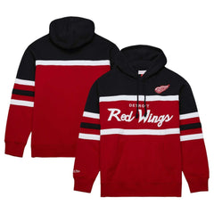 Detroit Red Wings - Mitchell & Ness Head Coach Pullover Hoodie Red/Black