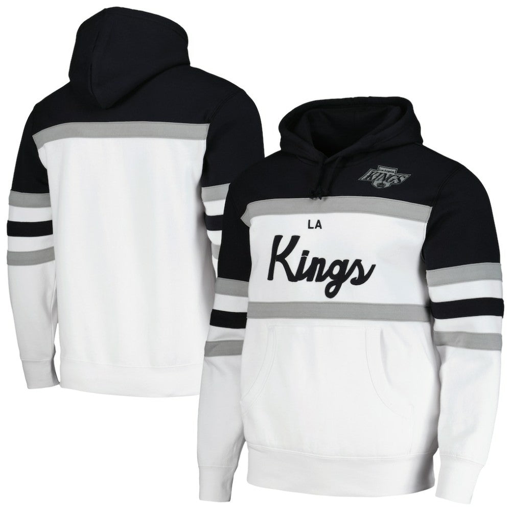 Los Angeles Kings - Mitchell & Ness Head Coach Pullover Hoodie White/Black
