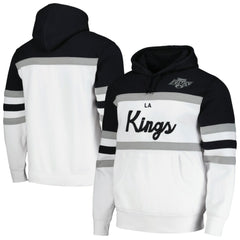 Los Angeles Kings - Mitchell & Ness Head Coach Pullover Hoodie White/Black
