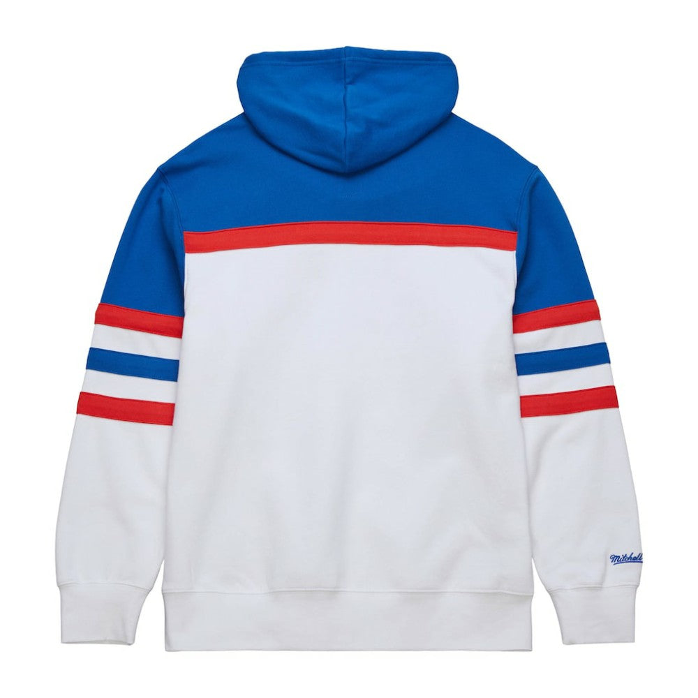 New York Rangers Mitchell & Ness Head Coach Pullover Hoodie White/Blue