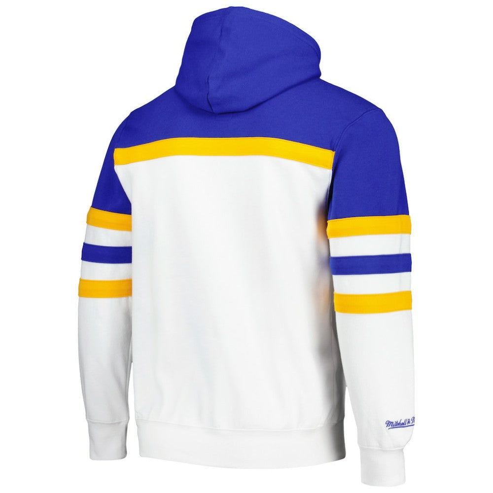St. Louis Blues - Mitchell & Ness Head Coach Pullover Hoodie White/Blue