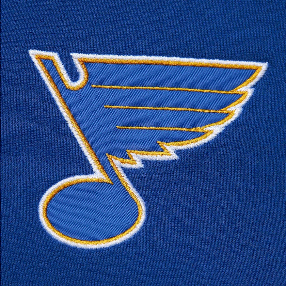 St. Louis Blues - Mitchell & Ness Head Coach Pullover Hoodie White/Blue