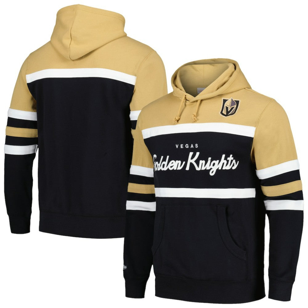 Vegas Golden Knights Mitchell & Ness Head Coach Pullover Hoodie Black/Gold