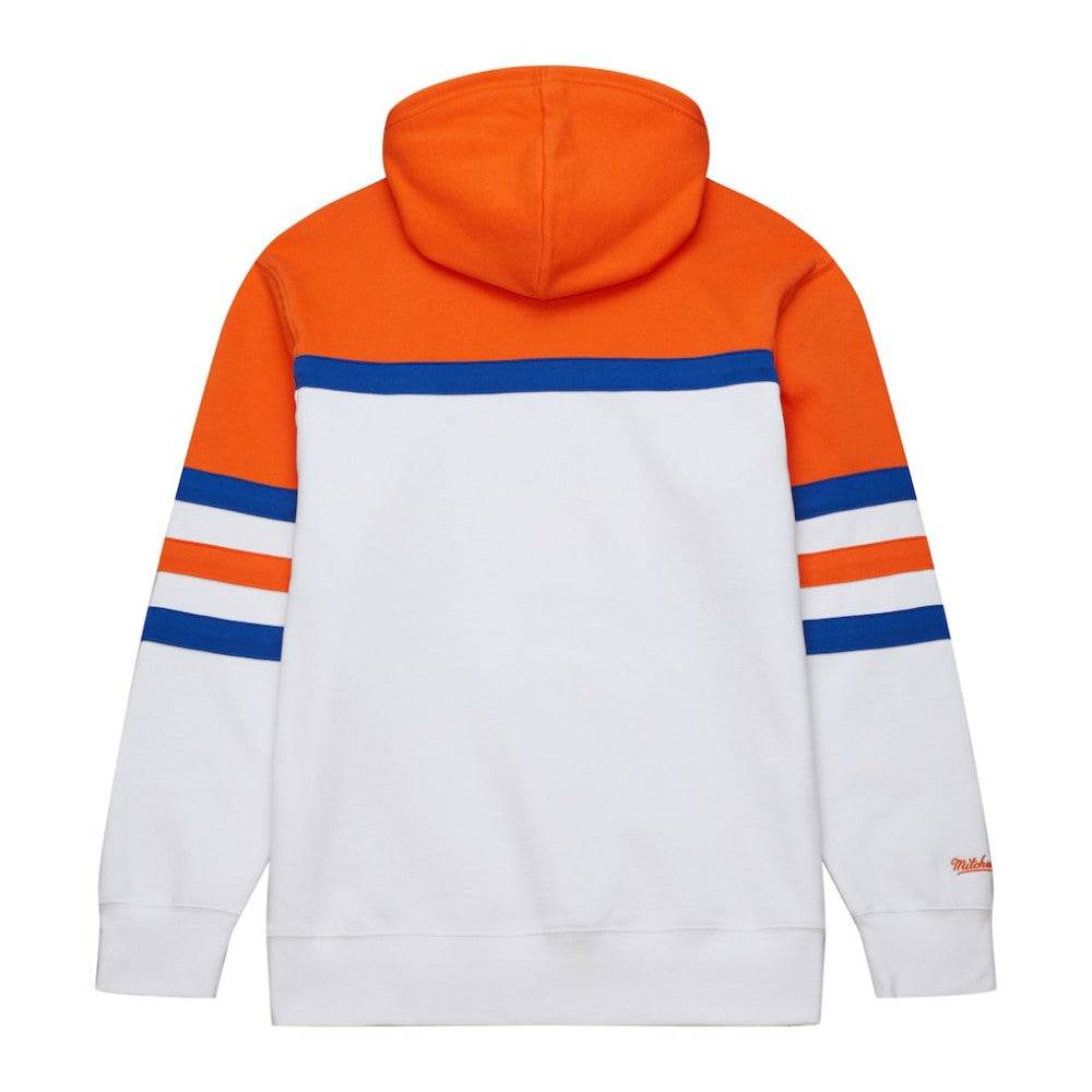 New York Islanders - Mitchell & Ness Head Coach Pullover Hoodie White/Orange