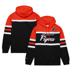 Philadelphia Flyers - Mitchell & Ness Head Coach Pullover Hoodie Black/Orange