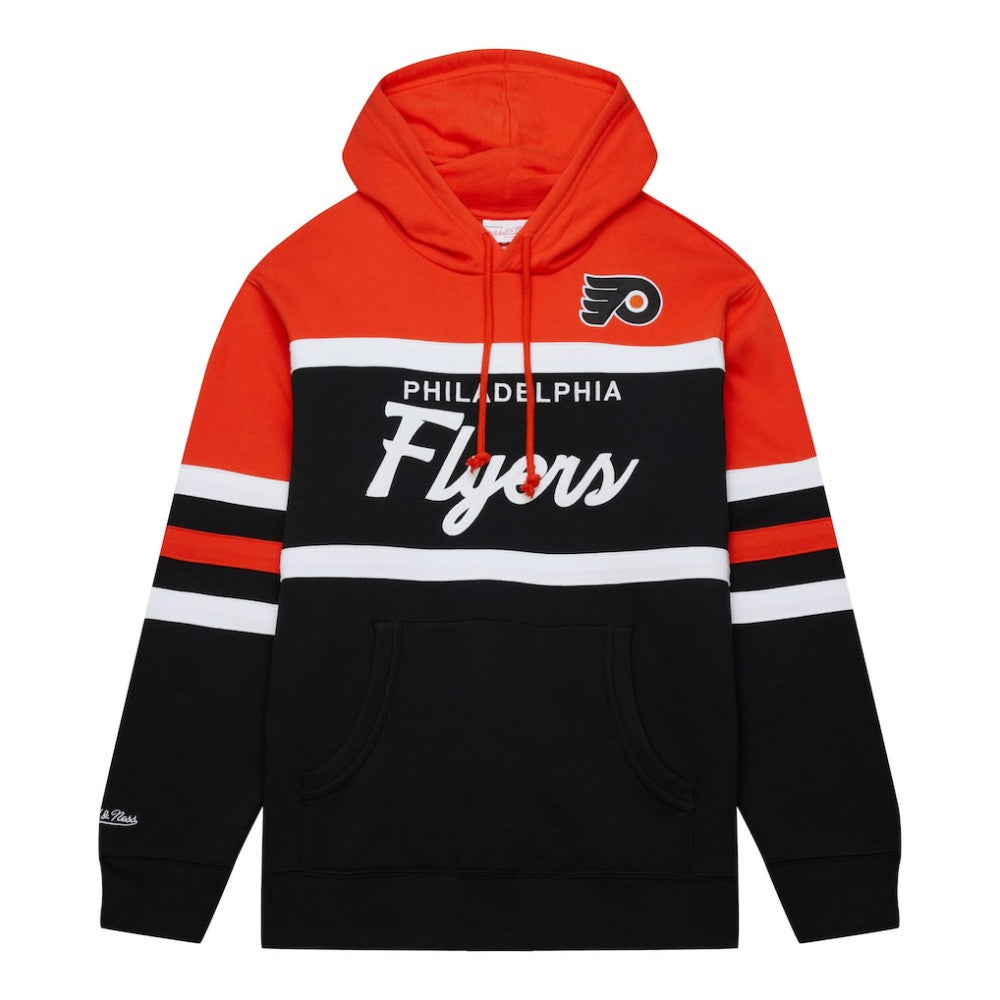 Philadelphia Flyers - Mitchell & Ness Head Coach Pullover Hoodie Black/Orange