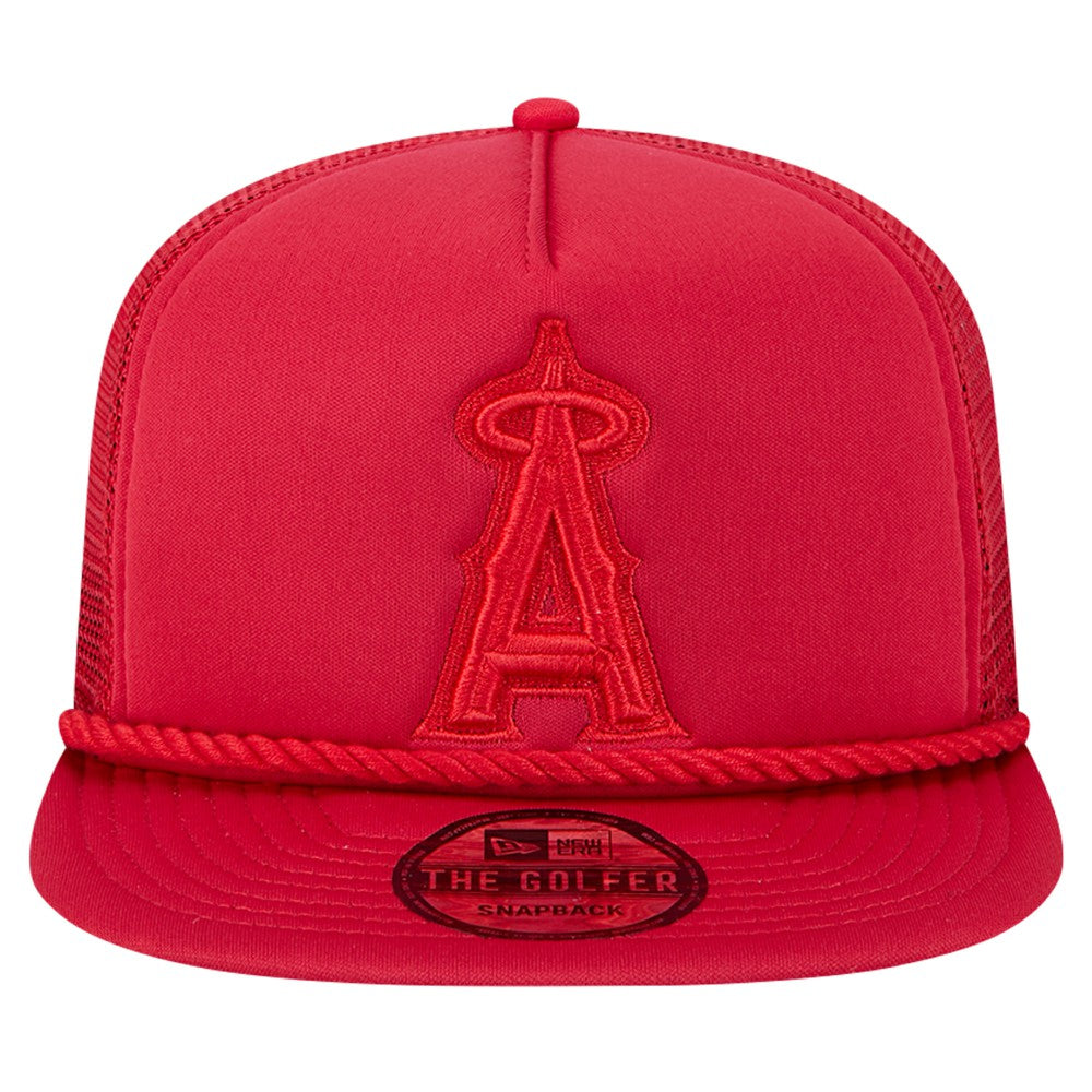 Los Angeles Angels New Era Tone Foam Meshback Golfer Snapback Hat Clearance
