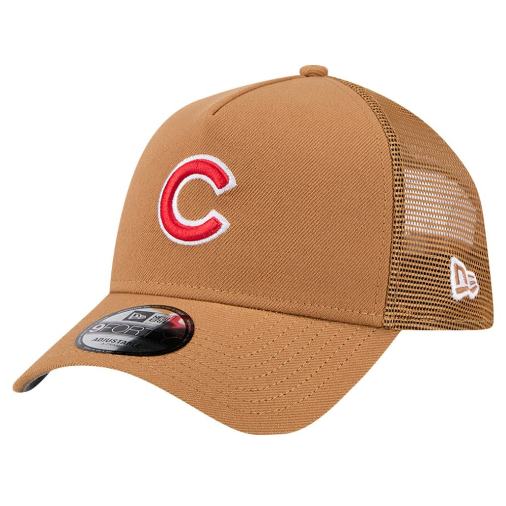 Chicago Cubs New Era A-Frame Trucker 9FORTY Adjustable Hat Lifestyle