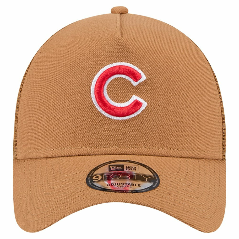 Chicago Cubs New Era A-Frame Trucker 9FORTY Adjustable Hat Lifestyle
