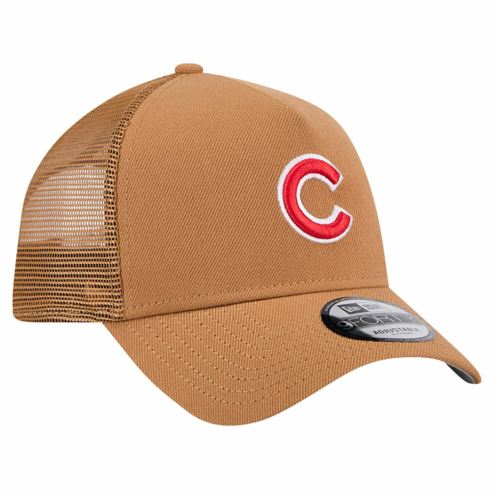 Chicago Cubs New Era A-Frame Trucker 9FORTY Adjustable Hat Lifestyle