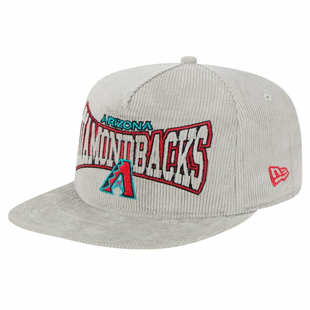 New Era Arizona Diamondbacks Gray Corduroy Golfer Snapback Hat Sale