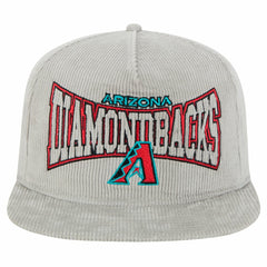 New Era Arizona Diamondbacks Gray Corduroy Golfer Snapback Hat Sale