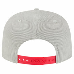New Era Chicago Cubs Gray Corduroy Golfer Snapback Hat Lifestyle