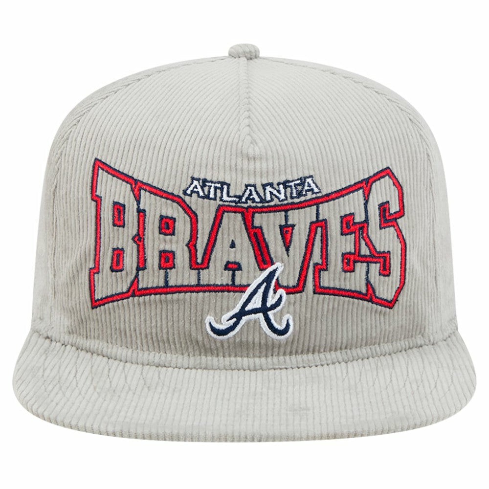 New Era Atlanta Braves Gray Corduroy Golfer Snapback Hat On Sale