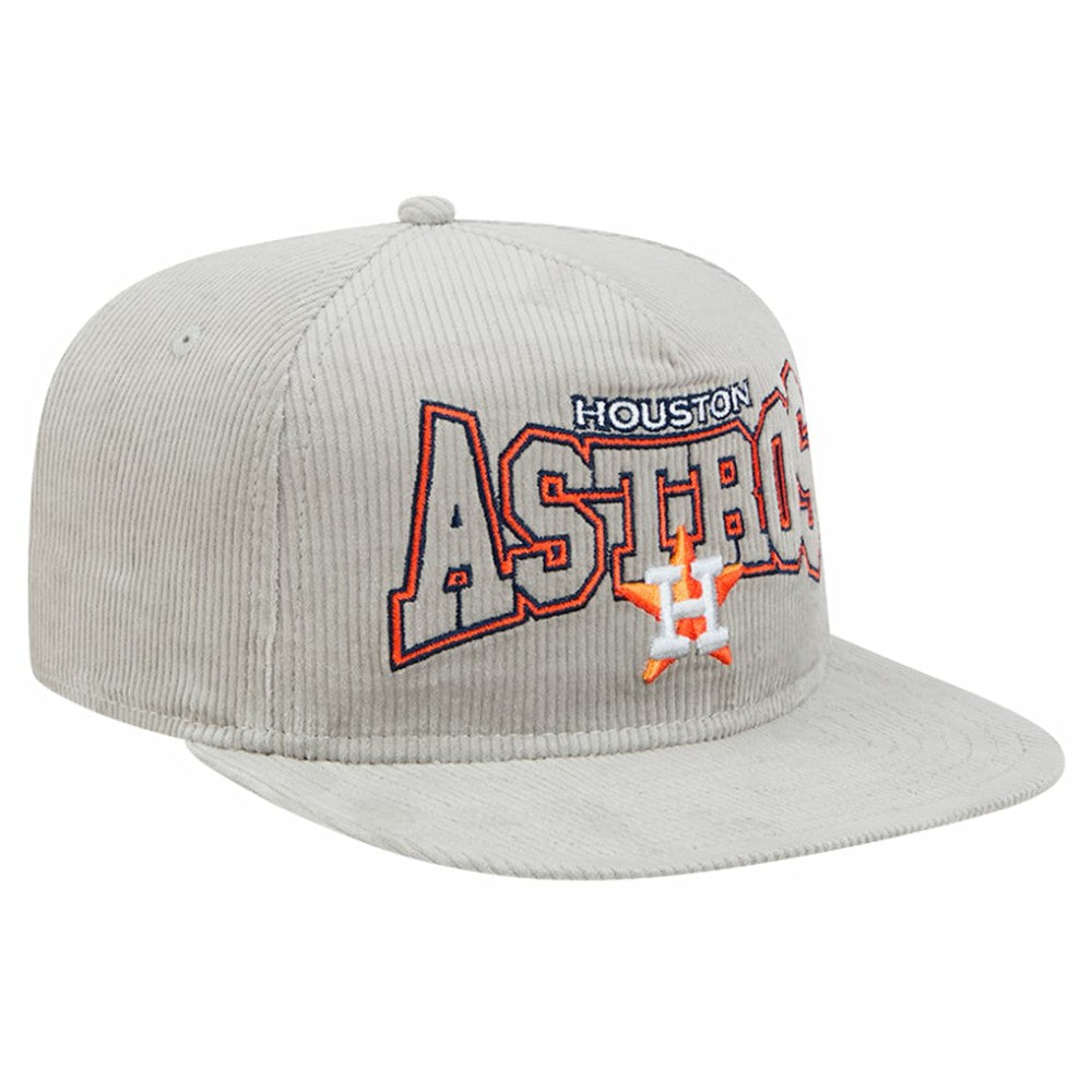 New Era Houston Astros Gray Corduroy Golfer Snapback Hat Near Me
