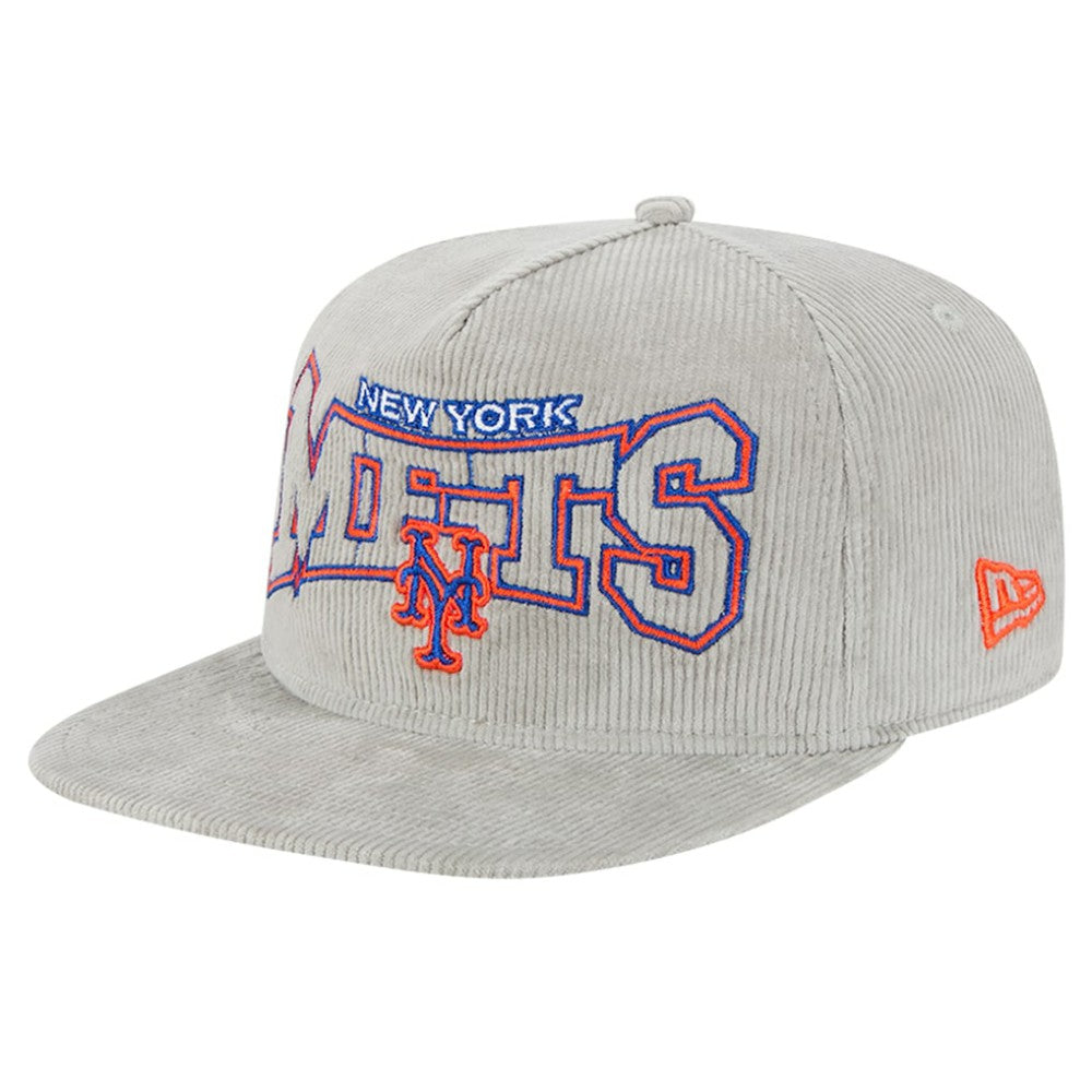New Era New York Mets Gray Corduroy Golfer Snapback Hat Sale
