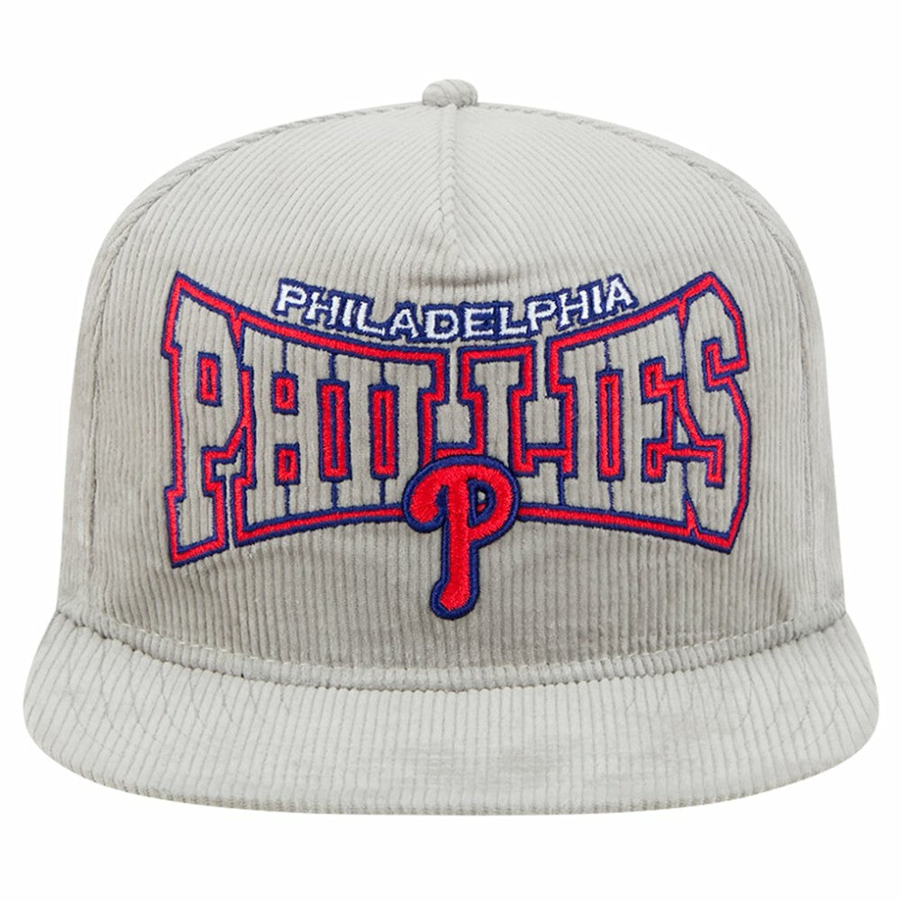 New Era Philadelphia Phillies Gray Corduroy Golfer Snapback Hat Near Me