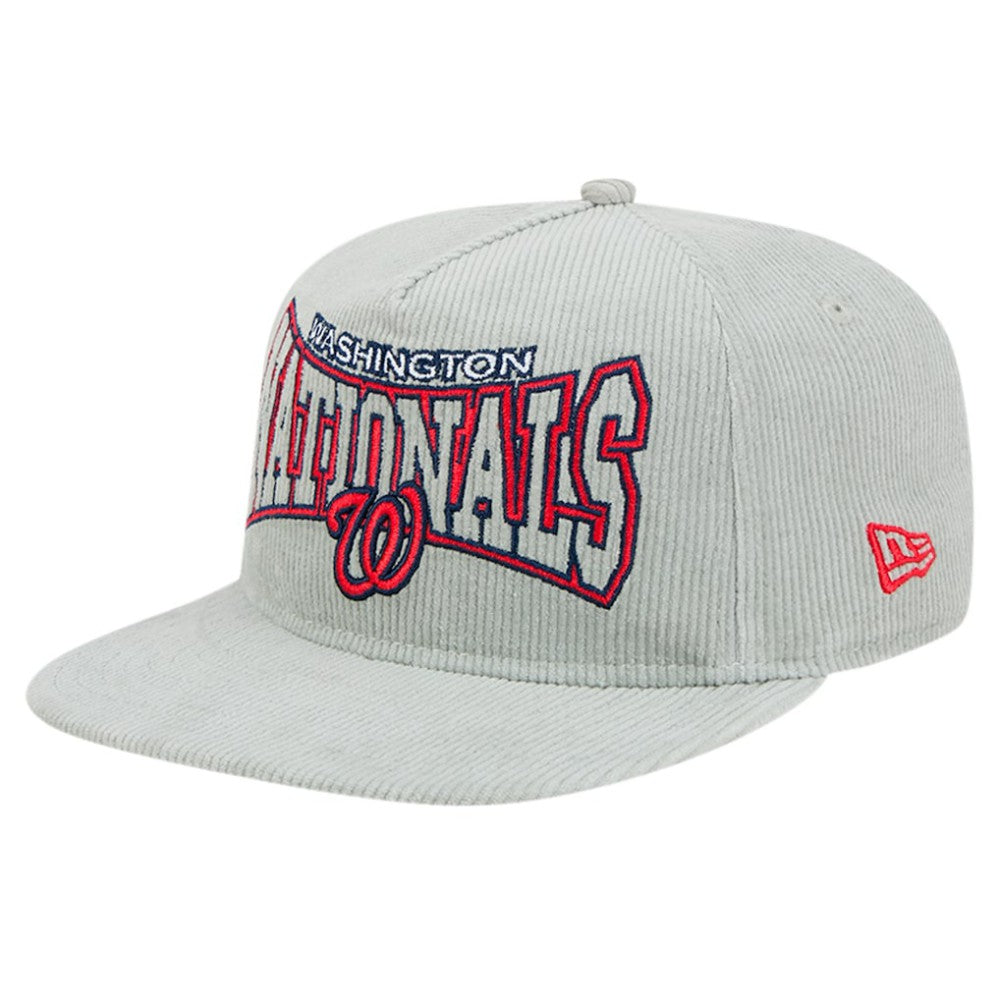 New Era Washington Nationals Gray Corduroy Golfer Snapback Hat On Sale