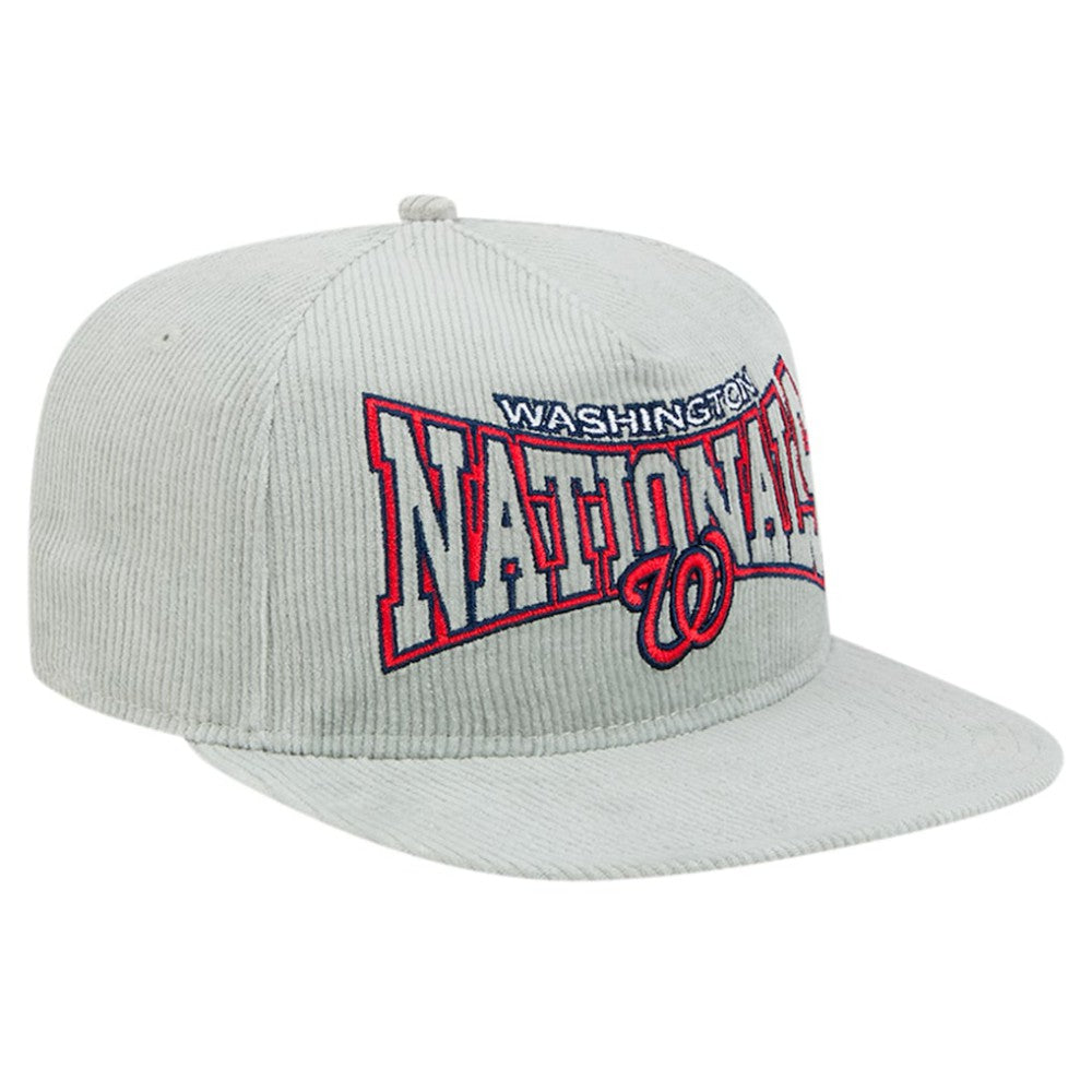 New Era Washington Nationals Gray Corduroy Golfer Snapback Hat On Sale
