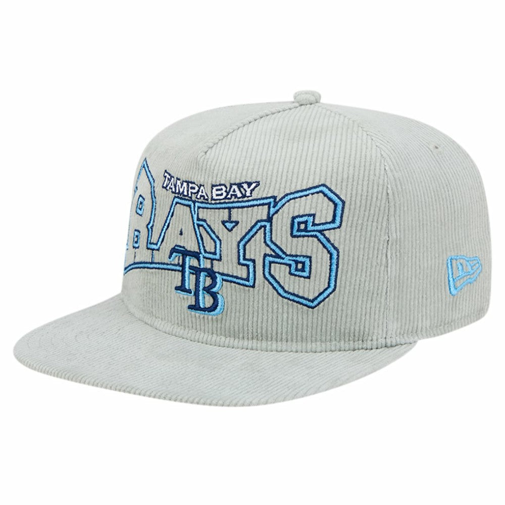 New Era Tampa Bay Rays Gray Corduroy Golfer Snapback Hat Clearance