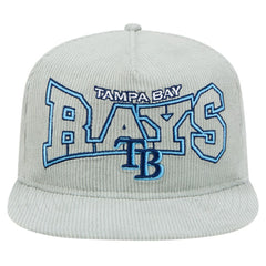 New Era Tampa Bay Rays Gray Corduroy Golfer Snapback Hat Clearance