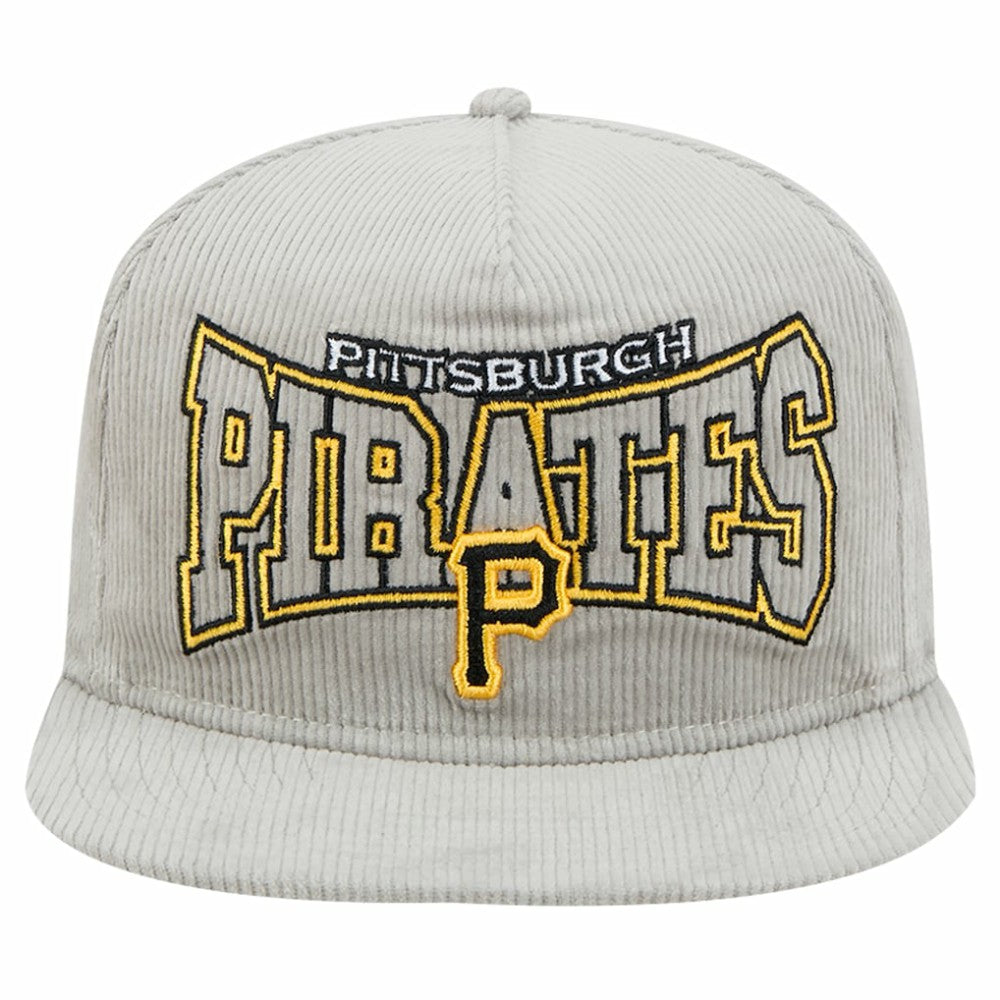 New Era Pittsburgh Pirates Gray Corduroy Golfer Snapback Hat Sale