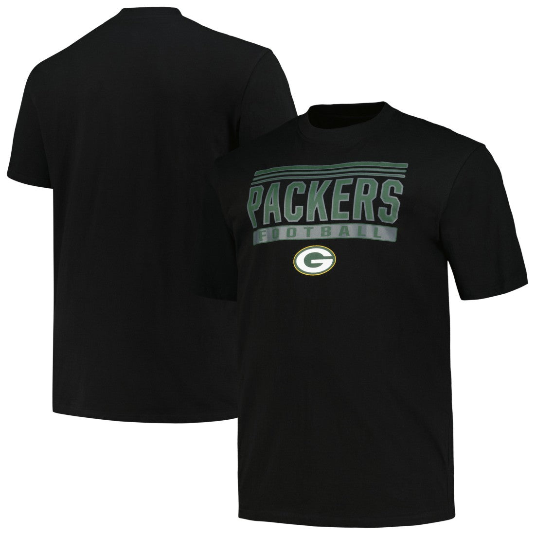 Green Bay Packers Big & Tall Pop T-Shirt Black - Fanatics