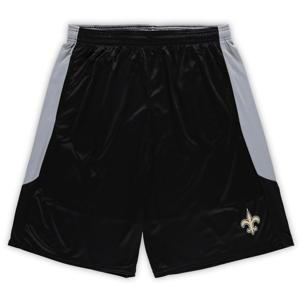 New Orleans Saints Big & Tall Team Logo Shorts Black - Fanatics