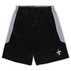 New Orleans Saints Big & Tall Team Logo Shorts Black - Fanatics