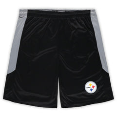 Pittsburgh Steelers Big & Tall Team Logo Shorts Black - Fanatics