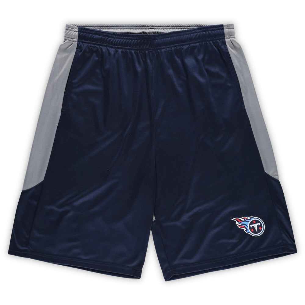 Tennessee Titans Big & Tall Team Logo Shorts Navy - Fanatics