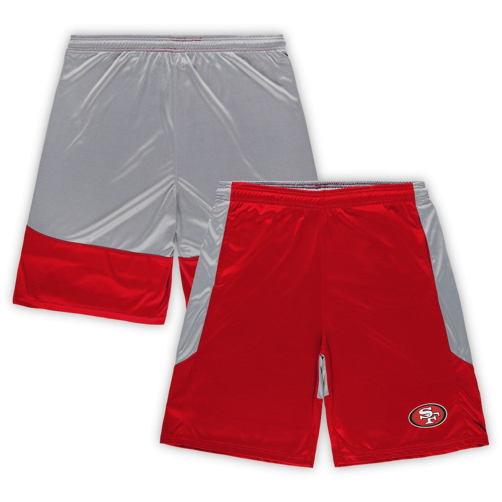 San Francisco 49ers Big & Tall Team Logo Shorts Scarlet - Fanatics