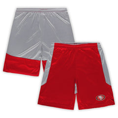 San Francisco 49ers Big & Tall Team Logo Shorts Scarlet - Fanatics