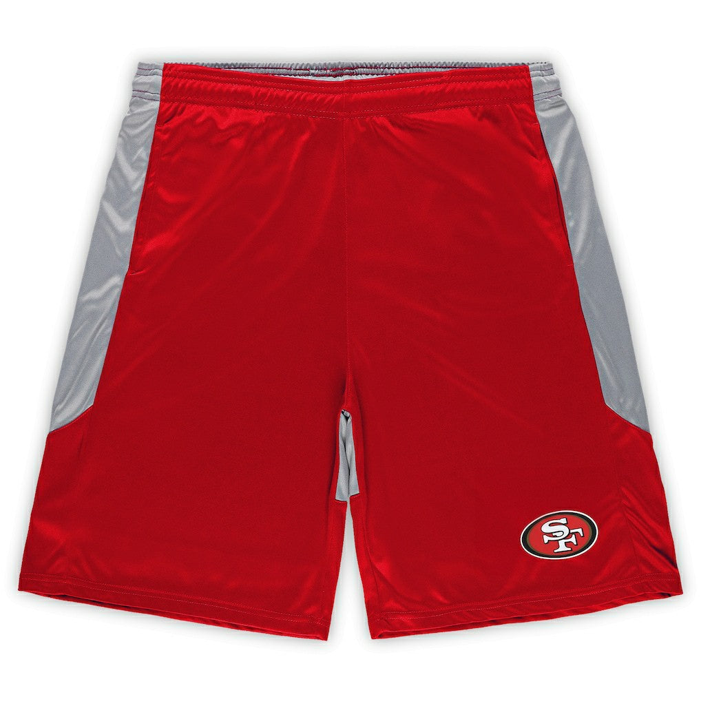 San Francisco 49ers Big & Tall Team Logo Shorts Scarlet - Fanatics