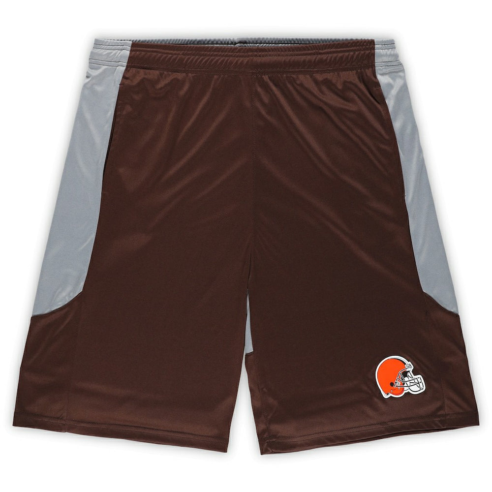 Cleveland Browns Big & Tall Team Logo Shorts Brown - Fanatics