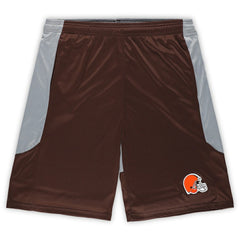 Cleveland Browns Big & Tall Team Logo Shorts Brown - Fanatics
