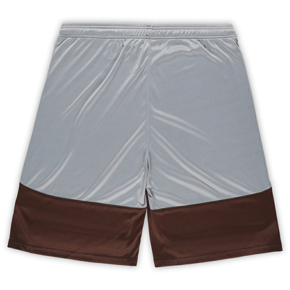 Cleveland Browns Big & Tall Team Logo Shorts Brown - Fanatics
