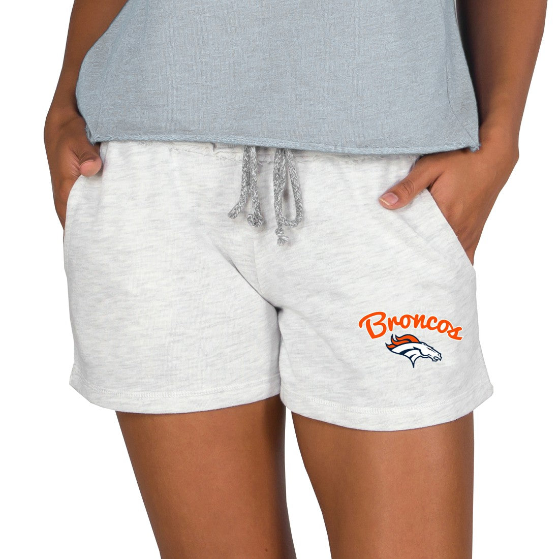 Denver Broncos Concepts Sport Women's Mainstream Terry Lounge Shorts Oatmeal - NFL