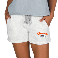 Denver Broncos Concepts Sport Women's Mainstream Terry Lounge Shorts Oatmeal - NFL