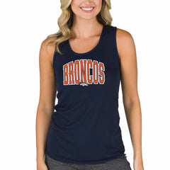 Denver Broncos Concepts Sport Women's Marathon Racer Back Tank Top Navy - NFL