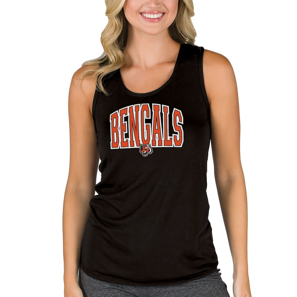 Cincinnati Bengals Concepts Sport Women's Marathon Racer Back Tank Top Black - NFL