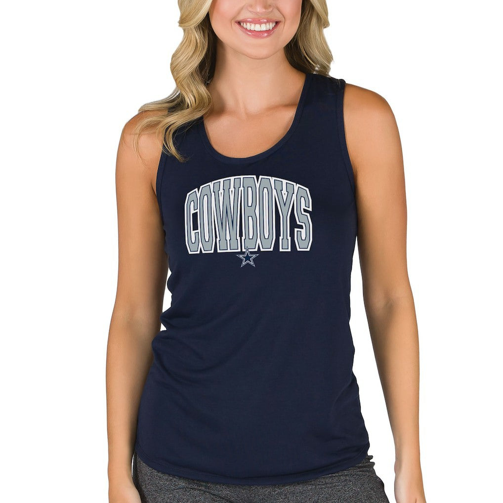 Dallas Cowboys Concepts Sport Women's Marathon Racer Back Tank Top Navy - NFL