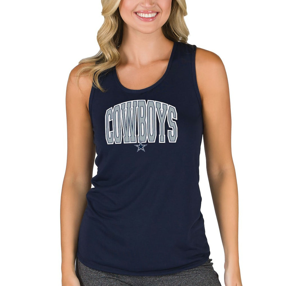 Dallas Cowboys Concepts Sport Women's Marathon Racer Back Tank Top Navy - NFL