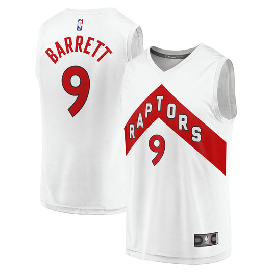 RJ Barrett Toronto Raptors Youth Fast Break Player Jersey - Association Edition - White | NBA Jerseys