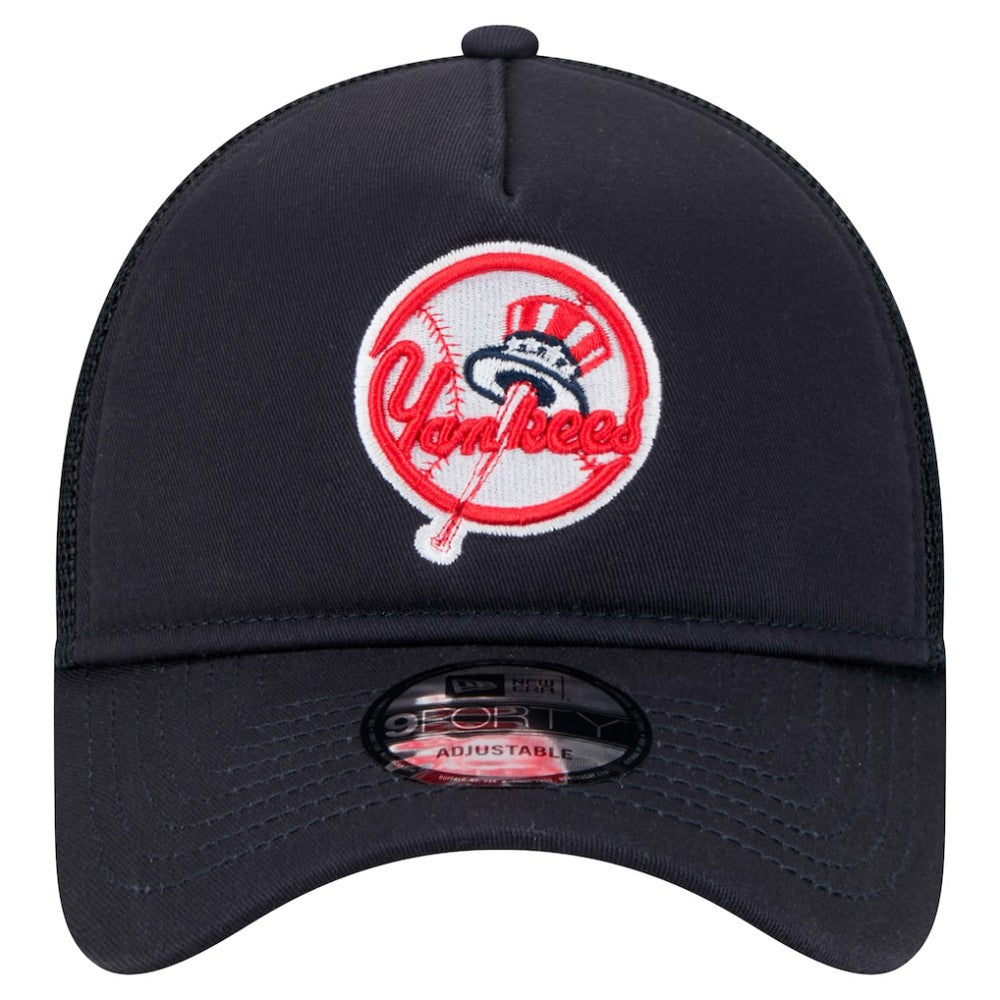 New York Yankees New Era 9FORTY A-Frame Trucker Adjustable Hat On Sale