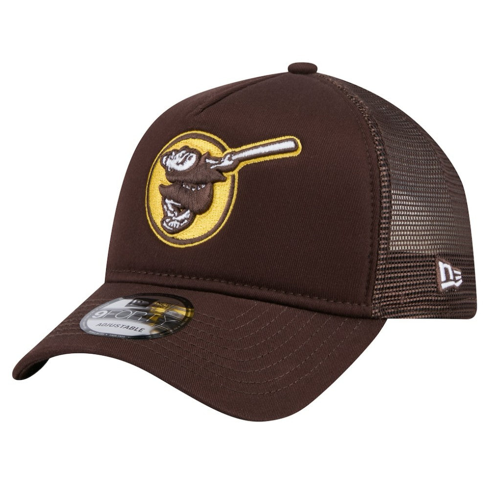 San Diego Padres New Era 9FORTY A-Frame Trucker Adjustable Hat Clearance