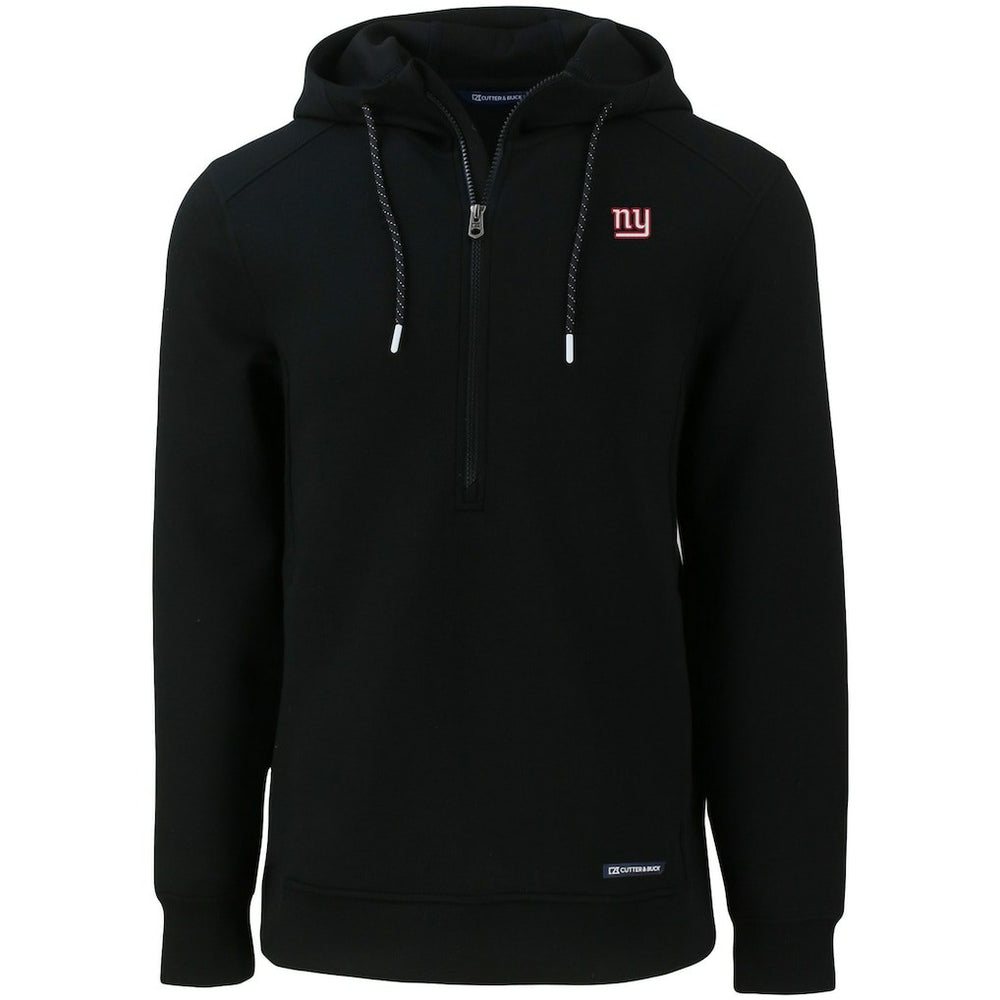 New York Giants Cutter & Buck Primary Mark Roam Eco Recycled Half-Zip Pullover Hoodie Black - NFL
