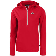 Kansas City Chiefs Cutter & Buck Women's Primary Mark Daybreak Eco Recycled Half-Zip Hoodie Red - NFL