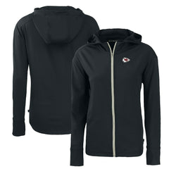 Kansas City Chiefs Cutter & Buck Women's Primary Mark Daybreak Eco Recycled Full-Zip Hoodie Black - NFL