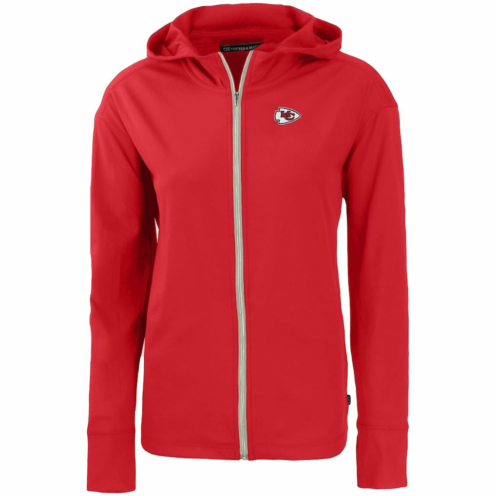 Kansas City Chiefs Cutter & Buck Women's Primary Mark Daybreak Eco Recycled Full-Zip Hoodie Red - NFL